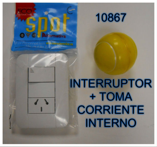 Imagen de INTERRUMPTOR + TOMACORRIENTE INTERNO 2.24